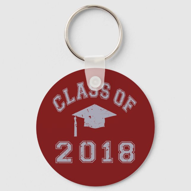 Klass 2018 Studenten - Grått Nyckelring (Framsida)
