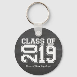 Klass 2019: Chalkboard Varsity Studenten Nyckelring