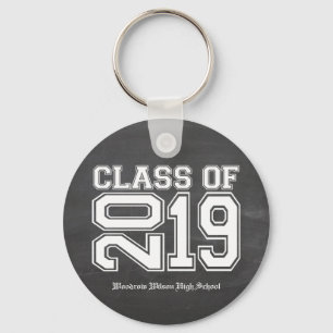 Klass 2019: Chalkboard Varsity Studenten Nyckelring