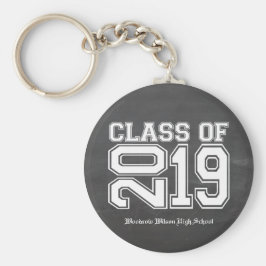 Klass 2019: Chalkboard Varsity Studenten Nyckelring