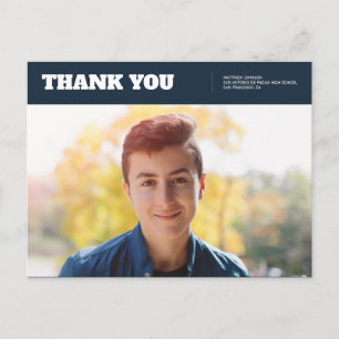 Klass 2019 Foto Tack för examen Vykort