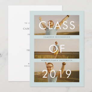 Klass 2019   Mint Tre Foto Examen Fest Inbjudningar