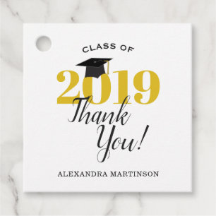 Klass 2019 Studenten Tack Gåvor Etiketter