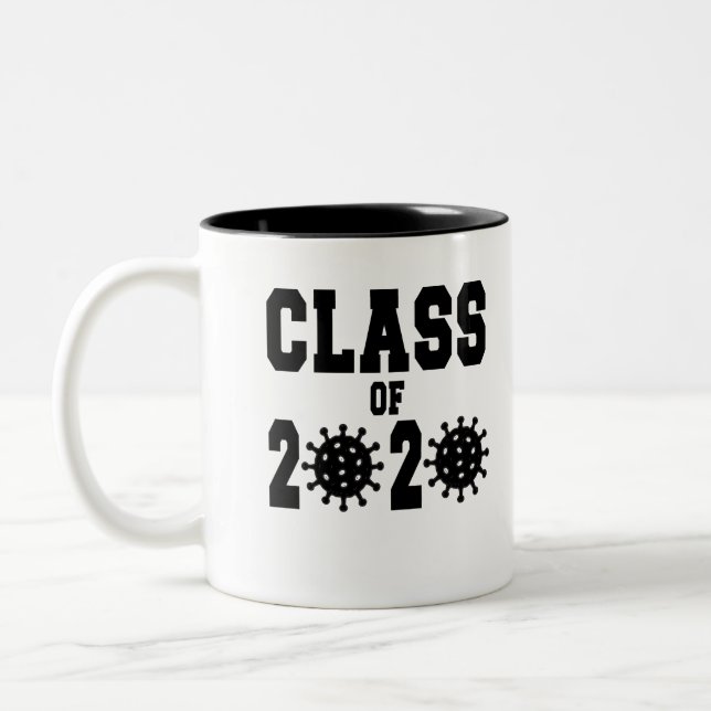 Klass 2020: Corona Virus Studenten Två-Tonad Mugg (Vänster)
