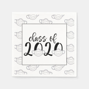 Klass 2020 Studenten Napkin-Ansikte-mask Pappersservett