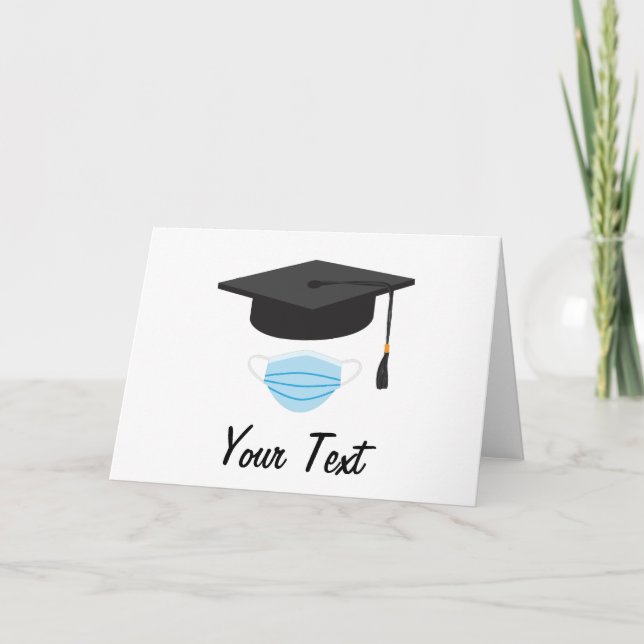 Klass 2020 Studenten - Studentmössa och Ansikte Kort (Framsida)