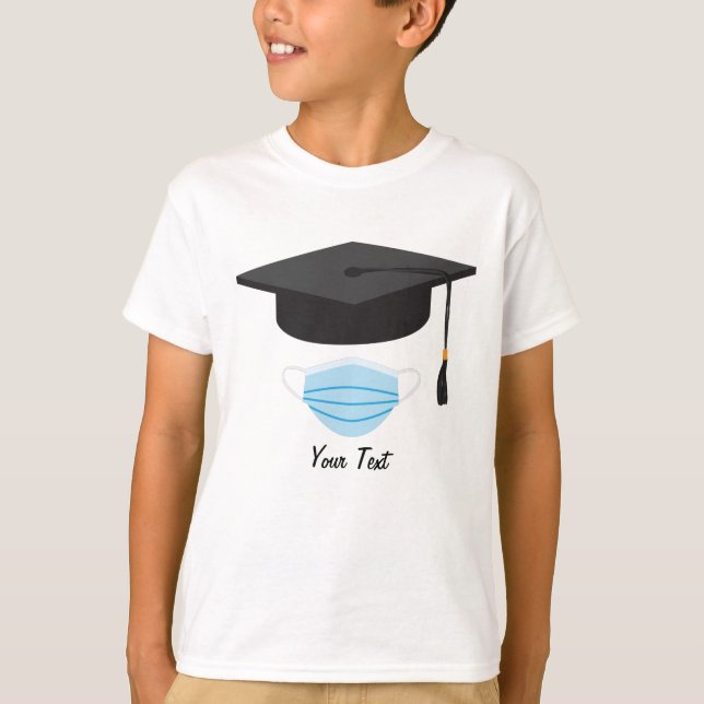 Klass 2020 Studenten - Studentmössa och Ansikte T Shirt (Framsida)