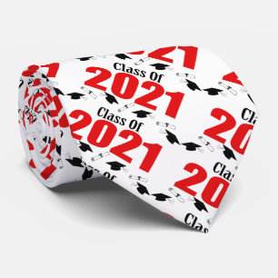 Klass 2021 Caps och diplom (röd) Slips