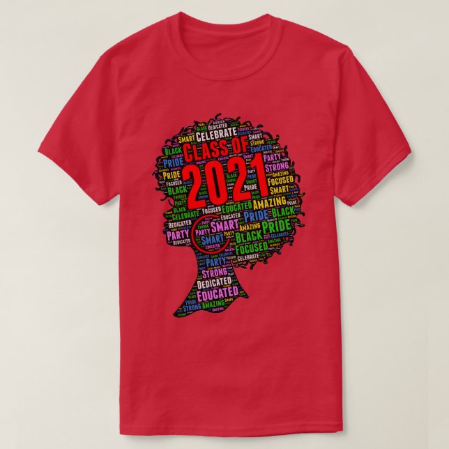 Klass 2021 Ord i Afro T Shirt (Design framsida)