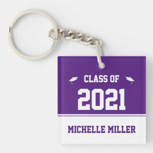 Klass 2021 Royal Lila och vit Studenten
