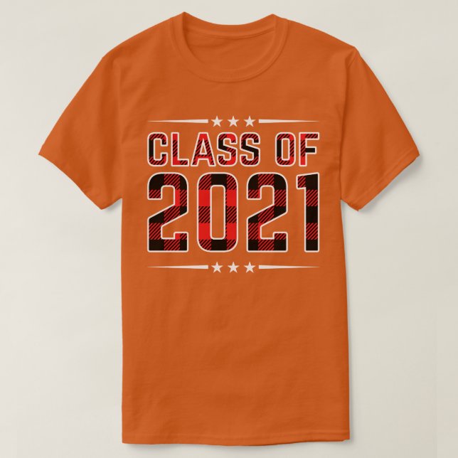 Klass 2021: Senior Buffalo Play Studenten Gift T Shirt (Design framsida)