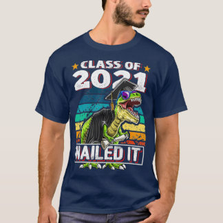 Klass 2021 T Rex Dinosaur Studentmössa Gown Shirt
