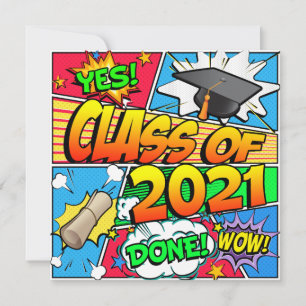 Klass 2021 Tecknad Bok Inbjudningar
