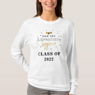 Klass 2022 examen och äventyret börjar t shirt