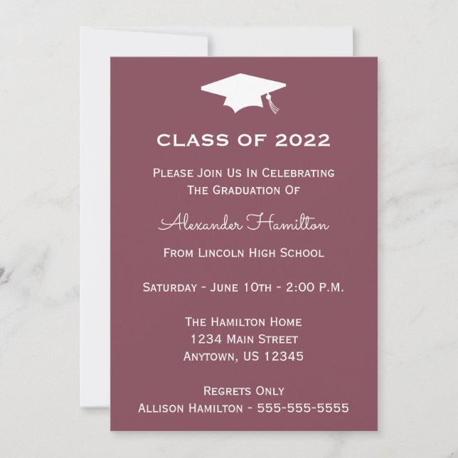 Klass 2022 Kap Studenten Inbjudan (måndag) (Framsida)