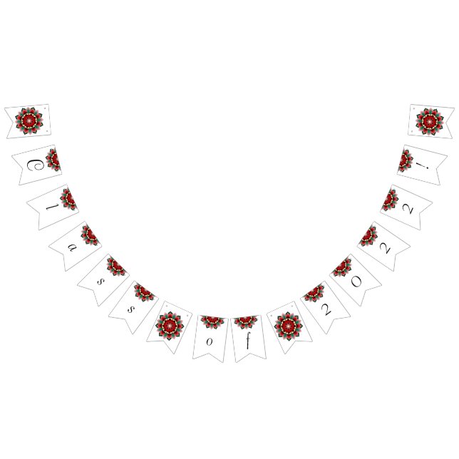 Klass 2022! Mandala i rött Vimplar (Alla)