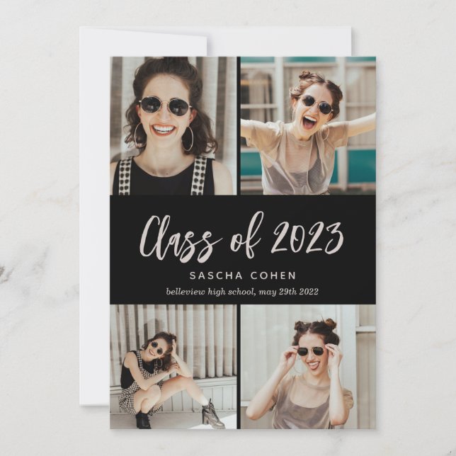Klass 2022: Photo Collage Anpassningsbar Studenten Meddelande (Framsida)
