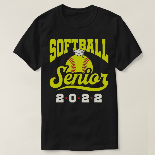 Klass 2022 Softball Senior Studenten Student T Shirt (Design framsida)