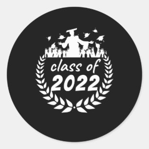 klass 2022 studenten eller återförening efter runt klistermärke