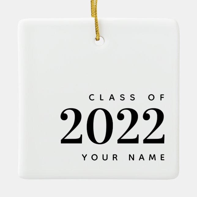 Klass 2022 Studenten Modern jul Julgransprydnad Keramik (Framsida)