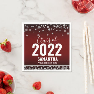 Klass 2022 Studenten Namn och skola Pappersservett