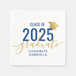 Klass 2022: Studentfesten Blått Guld Pappersservett