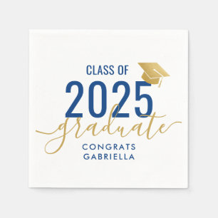 Klass 2022: Studentfesten Blått Guld Pappersservett