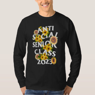 Klass 2023 Anti Senior 2023 Blommig Retro Streetmo T Shirt