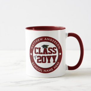 Klass 2023 Burgundy Red Student Studenten Mugg