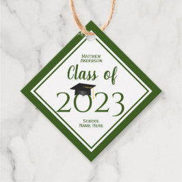 Klass 2023 Elegant Forest Grönt Studenten Gåvor Etiketter