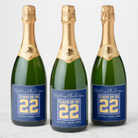 Klass 2023 Elegant Royal Blue & Guld Studenten