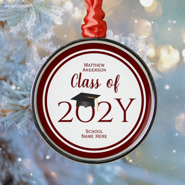 Klass 2023 Elegant Studentmössa Student Julgransprydnad Metall (Skapare uppladdad)