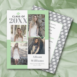 Klass 2023: Fyra foton grått mint studenten Meddelande