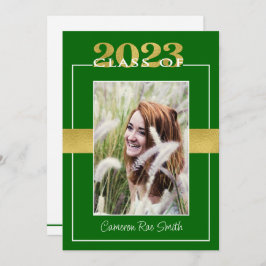 Klass 2023 Grönt & Guld Studentfest Inbjudningar