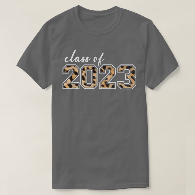 Klass 2023: Leopard Womens Girls Seniors 2023 T Shirt (Design framsida)