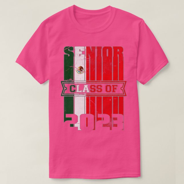Klass 2023 Mexikanska Flagga T Shirt (Design framsida)