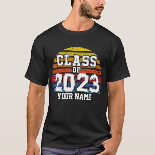 Klass 2023: Retro Sunset T Shirt (Framsida)