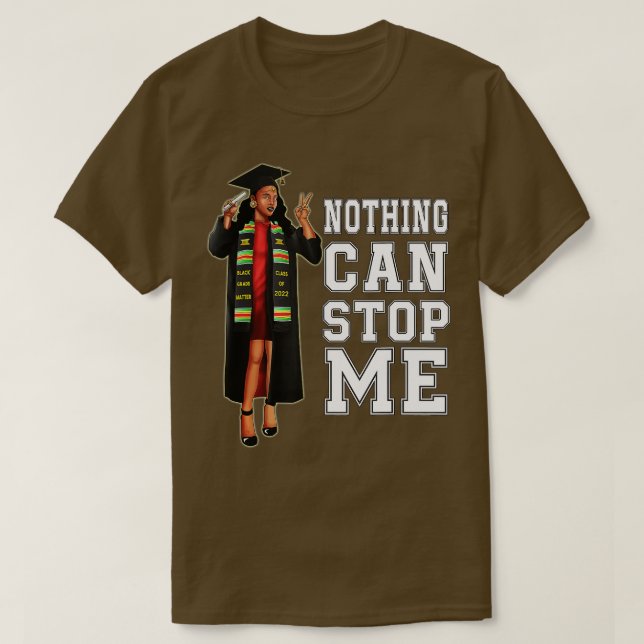 Klass 2023: Senior Studenten Stole Black Girl M T Shirt (Design framsida)