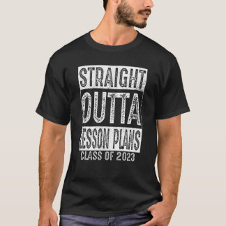 Klass 2023 Studenten i raka utgående slesonplaner T Shirt