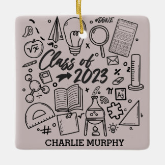 Klass 2023 Studenten Science Math Student Julgransprydnad Keramik
