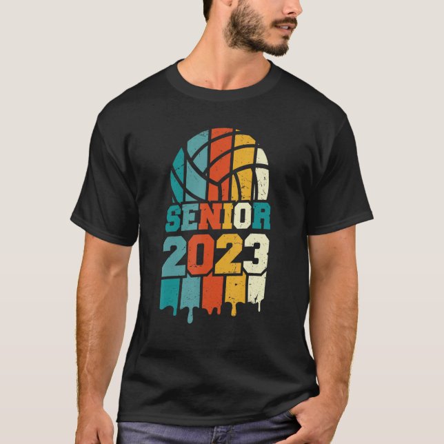 Klass 2023 Studenten Volleyball Senior 2023 T Shirt (Framsida)