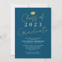 Klass 2023: Studentfesten Blue Guld Student Inbjudningar