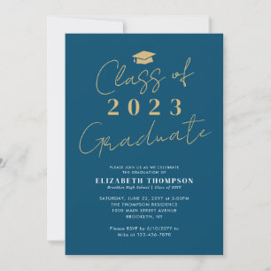 Klass 2023: Studentfesten Blue Guld Student Inbjudningar