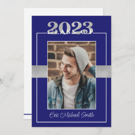 Klass 2023 Studentfesten Blue & Silver Inbjudningar