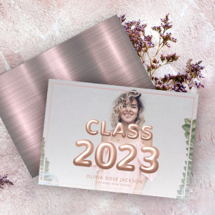 Klass 2023 Trendig Ro Guld Photo Studenten Meddelande