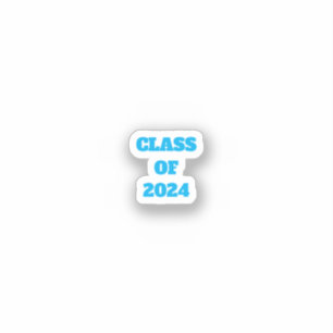 Klass 2024 Anpassningsbar År Boys Girls Blue Färg Klistermärken