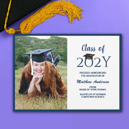 Klass 2024: Blåblå Student-foto-Studenten Meddelande