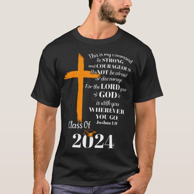Klass 2024: Christian Studenten Senior Student T Shirt (Framsida)