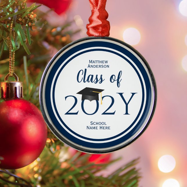 Klass 2024 Elegant Studentmössa Student Julgransprydnad Metall (Skapare uppladdad)