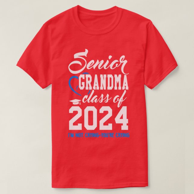 Klass 2024: Farmor Senior Gifts Funny Senio T Shirt (Design framsida)